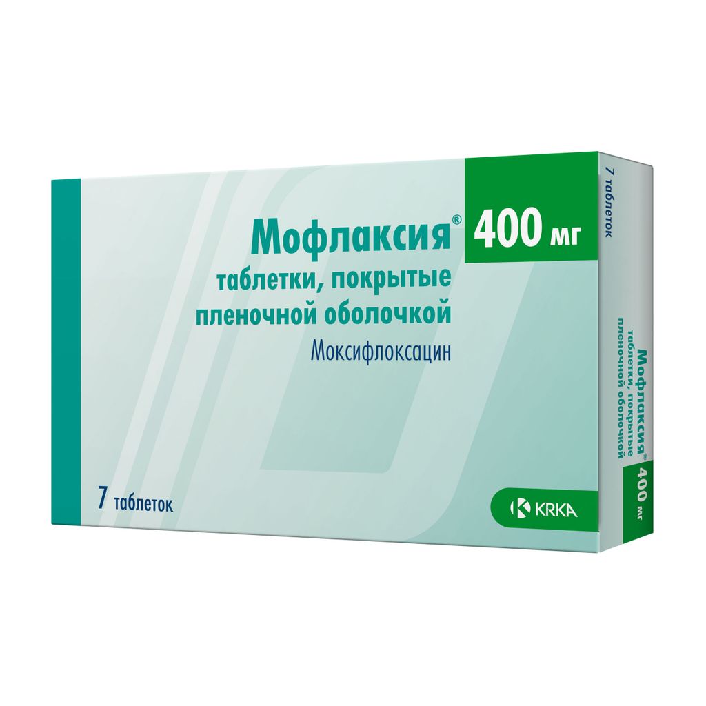 Мофлаксия, 400 мг, таблетки, покрытые пленочной оболочкой, 7 шт.