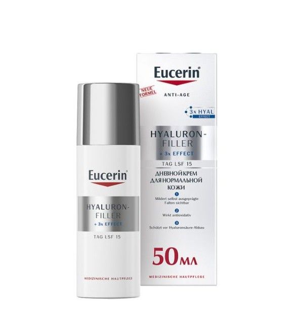 фото упаковки Eucerin Hyaluron-Filler крем дневной spf 15