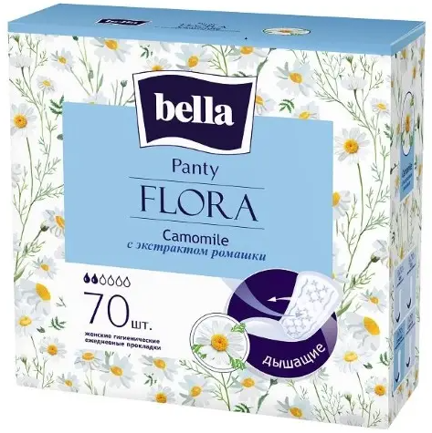 фото упаковки Bella panty flora camomile прокладки ежедневные