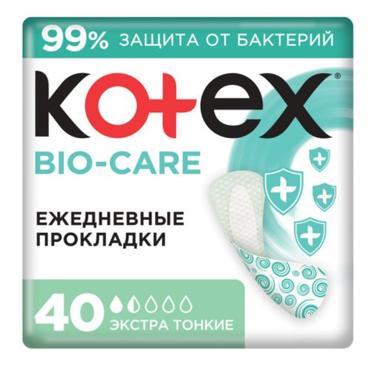 фото упаковки Kotex Antibacterial Bio Care Прокладки ежедневные