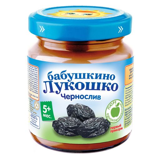 Бабушкино Лукошко Пюре чернослив, пюре, 100 г, 1 шт.