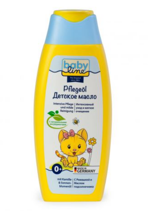 Babyline масло детское для ухода и массажа, масло для детей, с ромашкой и подсолнечником, 250 мл, 1 шт.