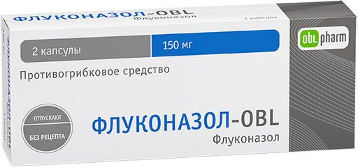 Флуконазол-OBL, 150 мг, капсулы, 2 шт.