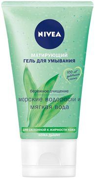 Nivea Гель для умывания матирующий, арт. 81170, гель для лица, с морскими водорослями, 150 мл, 1 шт.